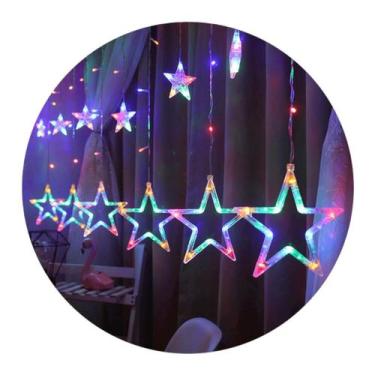 Imagem de Cascata Estrela Luz Fixa 138 Leds Decoração Natal 3,5 Metros - TOP NAT