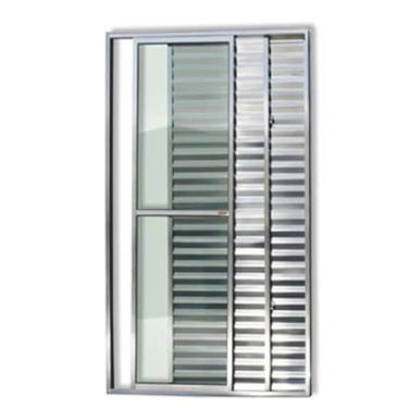 Imagem de Porta Balcão 3 Folhas Aluminio Brilhante C/Trinco  2,10x1,20 