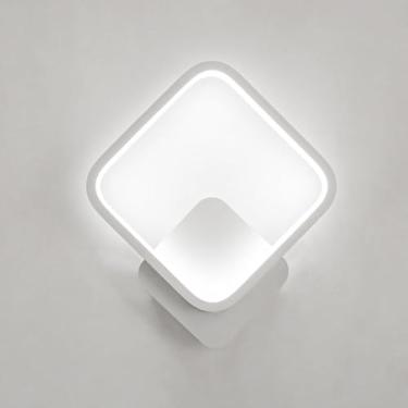 Imagem de Lâmpada De Casa Moderna Quadrada De 15 W, Lâmpada De Parede Decorativa Criativa Minimalista, Lâmpada De Parede De Fundo De Sofá De Sala De Estar Nór, Black, three color changing light