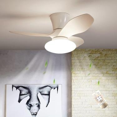 Imagem de Luz De Teto Led Moderna Com Ventilador, Luzes De Ventilador De Teto Reguláveis De 30 W Com Controle Remoto, Velocidade Do Vento Ajustável, Luzes Do Ventilador, 3000-6000k