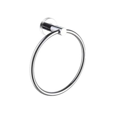 Imagem de Acessórios para banheiro cromados, porta-toalhas de aço inoxidável, porta-papel, anel para toalhas, porta-copos, porta-escova de vaso sanitário, pingente de ferragens, anel para toalhas B