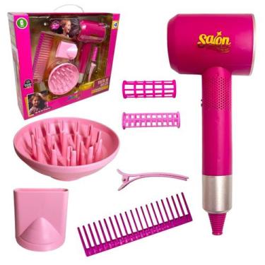 Imagem de Secador de Cabelo Infantil Brinquedo Kit Salão Beleza pilha - COMPANY 