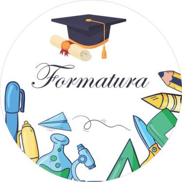 Imagem de Painel de Lona Redondo Formatura Capelo Materiais Escolares - Fabrika 