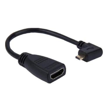Imagem de Conjuntos de acessórios de computador 19cm 90 graus micro hdmi adaptad
