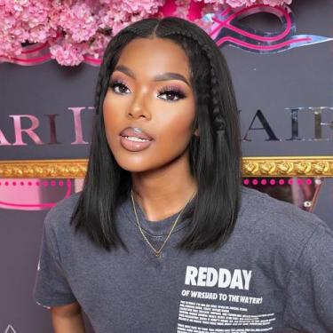 Imagem de Perucas WIGER Straight Bob Lace Frontal 14" Pretas Naturais