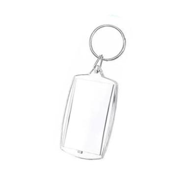 Imagem de MERIGLARE 100 peças chaveiros de acrílico com foto, suprimentos para chaveiros, presente de formatura, porta-retratos, chaveiro transparente com foto