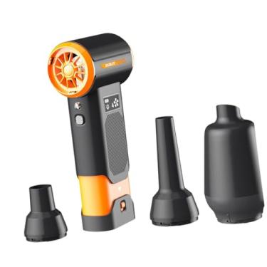 Imagem de IEUDNS Ventilador portátil de turbina, ventilador para uso externo, doméstico, para viagens, acampamento, portátil, multifuncional, compacto, soprador de ar