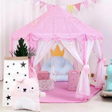 Imagem de Barraca Castelo Infantil Cabana Das Princesas Com Luz Led (Rosa)