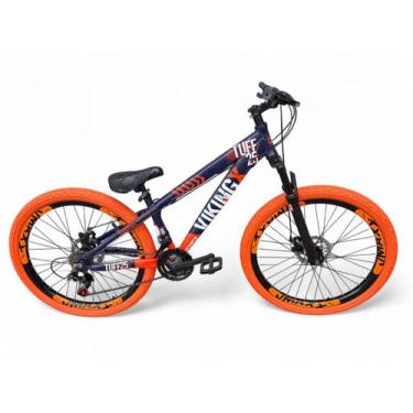 Imagem de Bicicleta Aro 26 Vikingx Tuff Freeride DH Câmbios Shimano 21v Freio a 