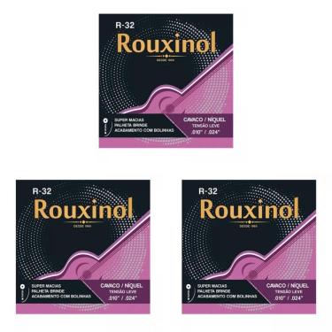 Imagem de Kit 3 Encordoamento Cavaquinho Tensão Leve 4 Cordas R32