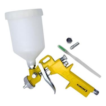 Imagem de Pistola Pintura Gravidade 600ml 3 Bicos 1.5mm - Bomvink, Amarelo