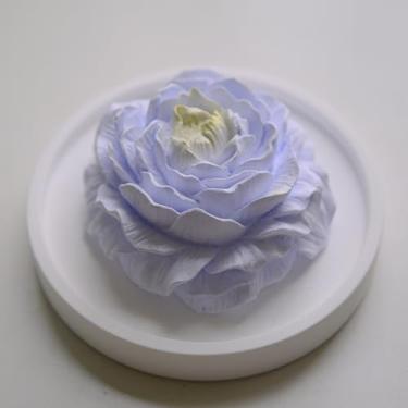 Imagem de FLCSIed Difusor de flor passiva de óleo essencial - difusores de aromaterapia de porcelana de flor de peônia não elétricos para pequenos cômodos, decoração de mesa, banheiro (roxo, peônia)