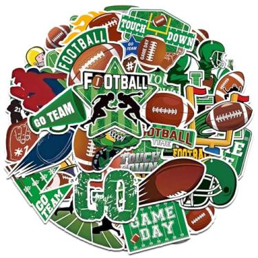Imagem de 110 adesivos de futebol americano, adesivo de bola esportiva de PVC à prova d'água adesivos de motivação de futebol autoadesivo adesivos de capacete de futebol para garrafas de água jogador de futebol