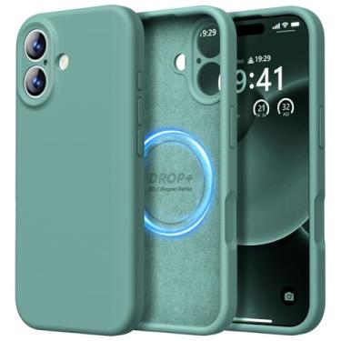 Imagem de LOVE 3000 Capa projetada para iPhone 17, silicone premium [compatível com Magsafe] [forro de microfibra macio antiarranhões] capa protetora à prova de choque para homens e mulheres de 6,3 polegadas