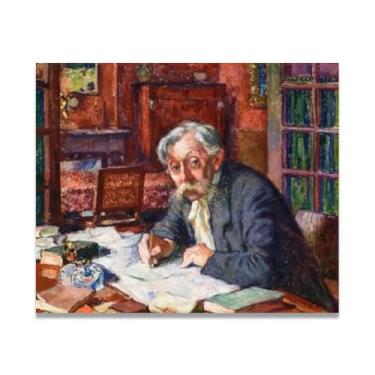 Imagem de Write CarefullyThéo van Rysselberghe: Impressão em tela neoimpressionista belga chave 70 x 84 cm sem moldura