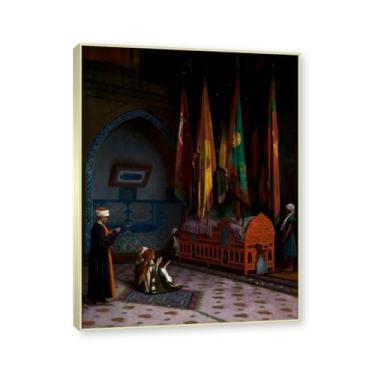 Imagem de NHLDZYH Moldura champanhe. Imagem natureza em tela, (sem título 62) por Jean Leon Gerome, reprodução de quadros, quadro de arte de parede de tela para casa. 60x80cm