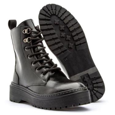 Imagem de Bota Coturno Feminino Cano Médio - Preto - Vítor Melo, 37, Preto