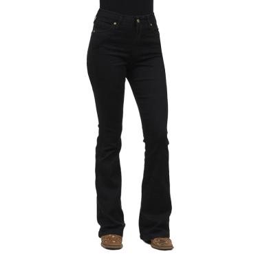 Imagem de Calça Jeans Feminina Flare Preta com Elastano Wrangler 35996