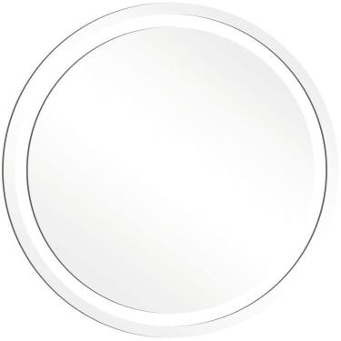 Imagem de Espelho Multiuso Lapidado Pendurador Jateado Led Amarelo