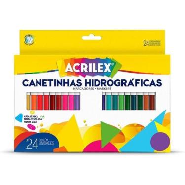 Imagem de Canetinhas Hidrográficas Acrilex com 24 cores