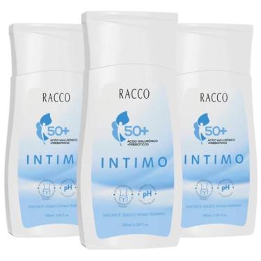 Imagem de Kit 3 Sabonete Líquido Íntimo Feminino 50+ Menopausa Racco 180ml