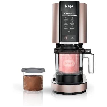 Imagem de Ninja NC301 CREAMi Máquina de Sorvete Automática 473 mL de Capacidade com Painel de Controle e 7 Configurações, 110V, Rose Gold