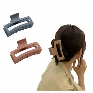 Imagem de Kit 2 Presilha Piranha Luxo Cabelo Grande 13cm Prendedor - JCBILU, Azu