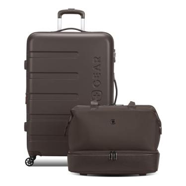 Imagem de SwissGear 7366 Hardside Mala expansível com rodas giratórias, chocolate, conjunto de 2 peças (Weekender/27), Chocolate, 2-Piece Set (Weekender/27), Mala expansível 7366 Hardside com rodas giratórias