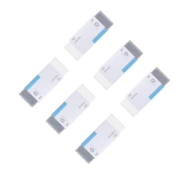 Imagem de GZBABY Pacote com 6 borrachas foscas, borracha de areia de cabeça dupla para lápis e caneta esferográfica, caneta-tinteiro, canetas de tinta (retângulo)