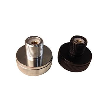 Imagem de Anteenna TW-NMO para UHF fêmea (SO-239) Adaptador de antena móvel (2 pacotes) Um é conector adaptador branco e outro é conector adaptador de cor preta