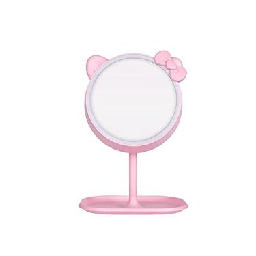 Imagem de TLTDSMY Espelho de maquiagem de gato espelho de maquiagem com espelhos de led espelho de pé espelho de tela sensível ao toque espelho de maquiagem luz ajustável espelho de cosméticos para mesa