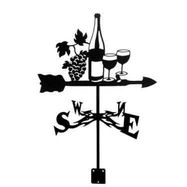 Imagem de Suporte De Metal Ao Ar Livre Cata-vento Cata-vento Ferramentas De Medição Cata-vento Indicador De Direção Do Vento Aço Inoxidável Para Jardins Ao Ar Livre Casas Pátio Gramados, A, 35 * 50cm