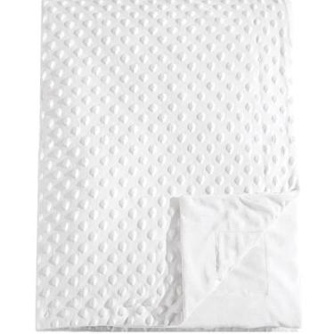 Imagem de Manta infantil David's Micro Fleece Minky 76x102cm branca - david's ki