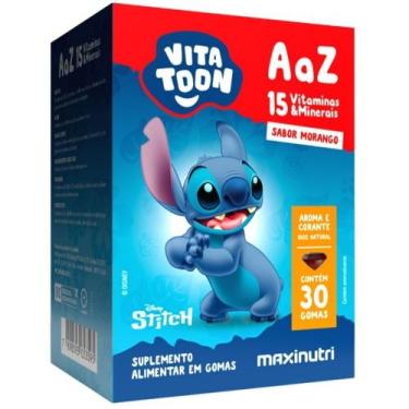 Imagem de Polivitamínico A-Z Kids Vitatton Stitch 30 gomas - Maxinutri, Morango