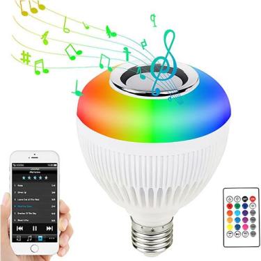 Imagem de Lâmpada Bulb LED Musical RGB com Caixa de Som Integrada Controle Remot