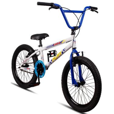 Imagem de Bicicleta Aro 20 Bmx Infantil Flay Aro Aero - Branco+Azul
