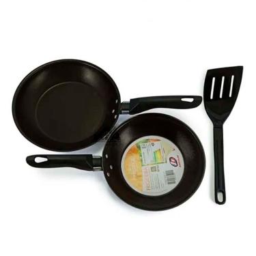 Imagem de Conjunto Frigideiras Francesas 18 e 20 cm Espátula Marcolar