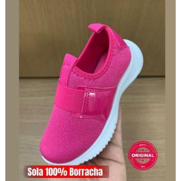 Imagem de Tenis Calce Facil infantil Menina Escolar Elastico Confortavel sem cad