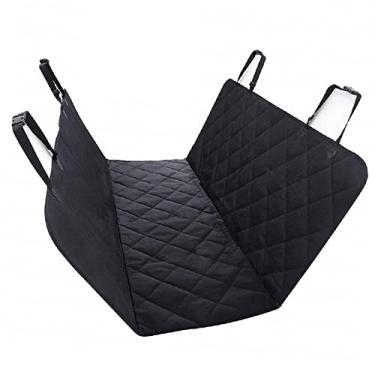 Imagem de LUYILA Capa de assento de cachorro para banco traseiro, impermeável, à prova de arranhões, antiderrapante, preta, ajuste universal, carro