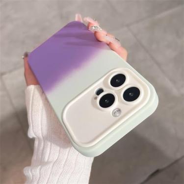 Imagem de Capa de telefone colorida de contraste para iphone 14 13 12 11 pro max 2 em 1 proteção de câmera capa de silicone macio, t7, para iphone 11