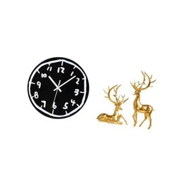 Imagem de Fenteer Relógio de Parede Acrílico Ornamento Moderno Silencioso Minimalista Arte Relógio Decorativo para Cozinha Interna Escritório Sala de Jantar Casal Estát