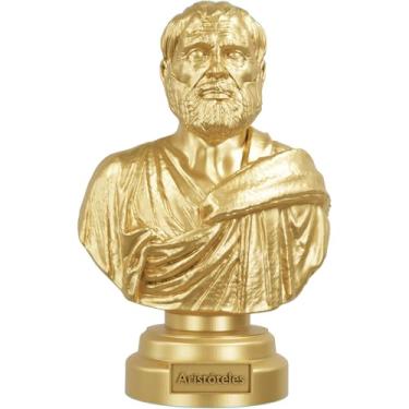 Imagem de Estátua Busto Aristóteles Filósofo Grego (Cor Ouro)