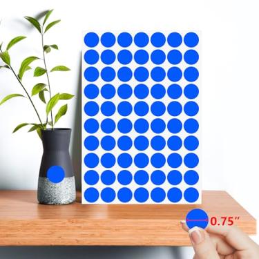 Imagem de Etiquetas adesivas de círculo de codificação de 9,5 cm, etiqueta de pontos azuis, pacote com 1050 etiquetas redondas de código de cores para marcação de escritório em casa, organização