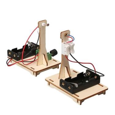 Imagem de Kit científico de alarme infravermelho de madeira DIY com experimentos