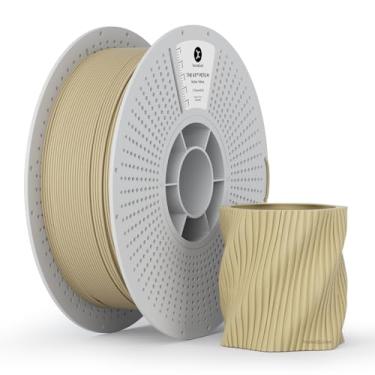 Imagem de kexcelled Filamento PETG fosco de 1,75 mm, superfície fosca de filamento de impressora 3D PETG amarelo manteiga, precisão dimensional +/- 0,03 mm, carretel de papelão de 1 kg (1 kg) serve para a