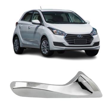 Imagem de Gatilho Interno Hb20 E Hb20s 2009 A 2012 Maçaneta Prata Porta Dianteira E Traseira Lado Direito [f103]