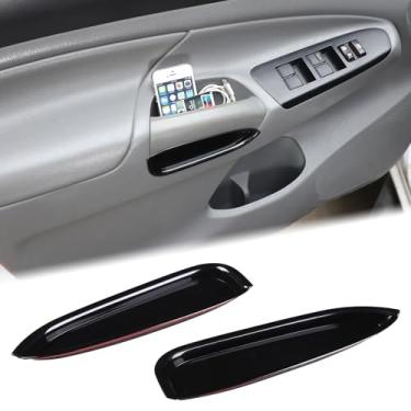 Imagem de Aunginsy Capa organizadora de armazenamento de maçaneta de porta de carro compatível com Toyota Tacoma 2005-2015 Maçaneta da porta dianteira bandeja de apoio de braço caixa de paletes defletor porta