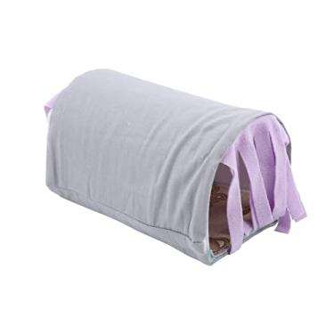 Imagem de Yctze Ninho de Túnel Com Borla para Animais Pequenos - Casa de Tubo de Esconderijo Removível para Hamster, Cobaia, Coelho (cinza + roxo)