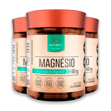 Imagem de Kit 3 Magnésio Nutrify 60 Cápsulas