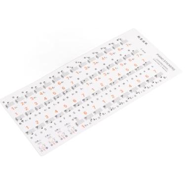 Imagem de SPYMINNPOO Adesivo de Teclado de Piano Durável e Removível Com Instruções para Pianos Eletrônicos de 61/88 Teclas, para Ensinar Crianças e Iniciantes